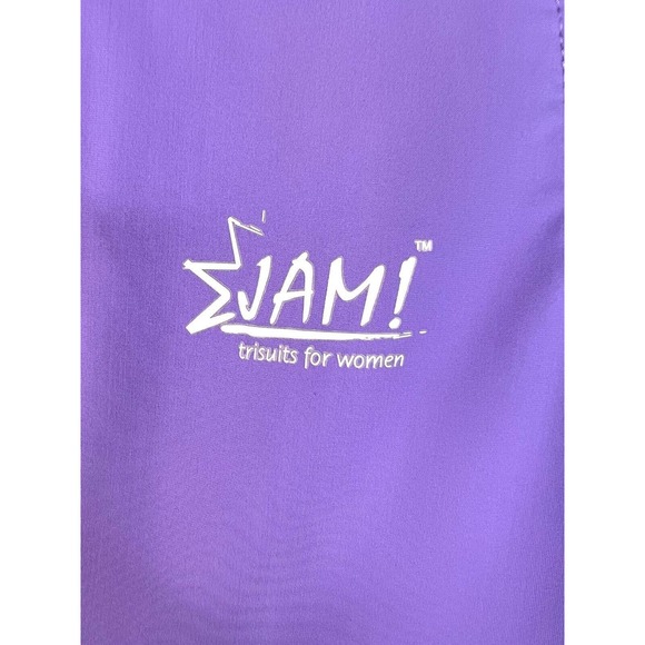 Jam! Triathlon TRISUIT Womens Size Large Purple Pink 1/2 Zip Rowing Sleeveless - Picture 8 of 9